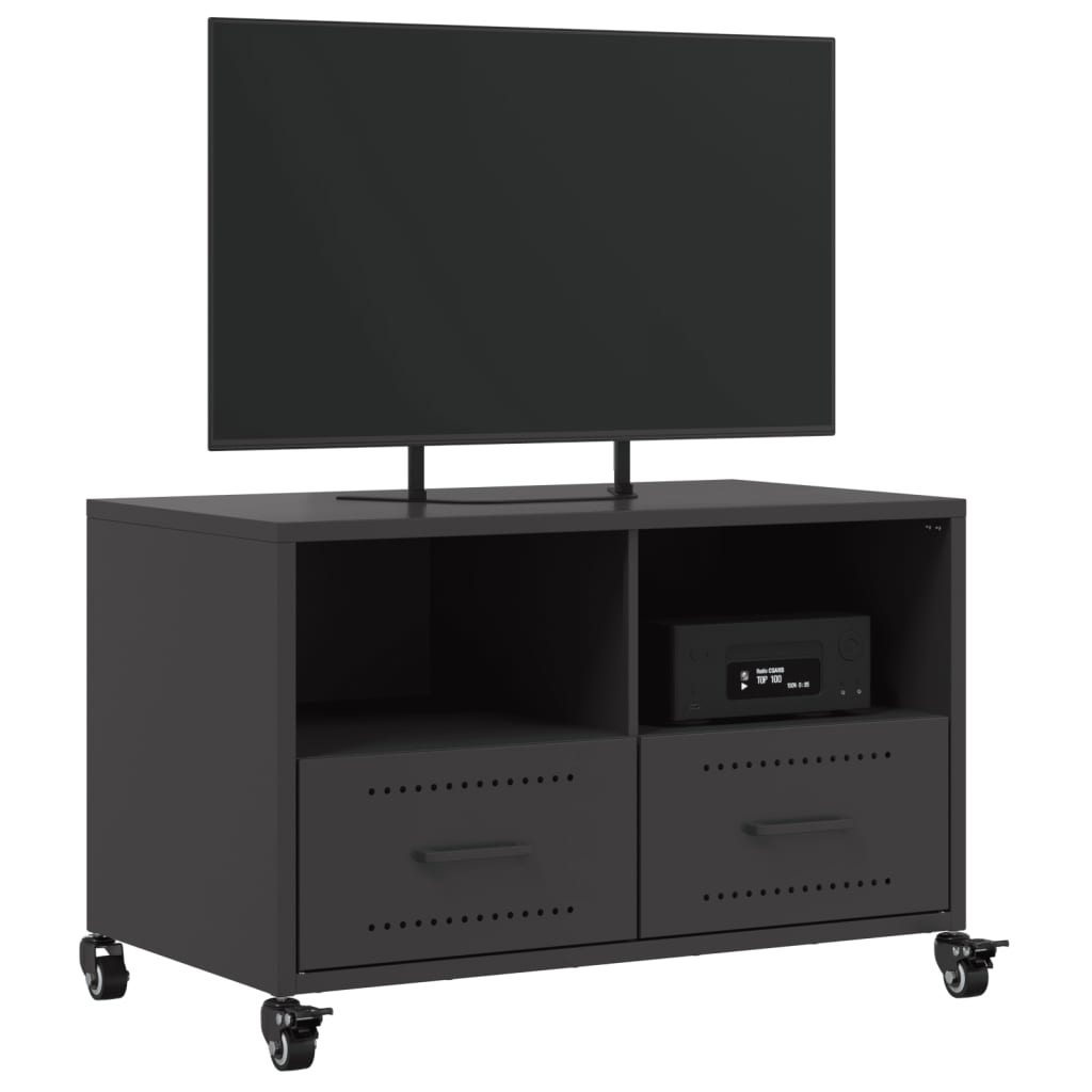 TV-skab Sort 68x39x43,5 cm Stål