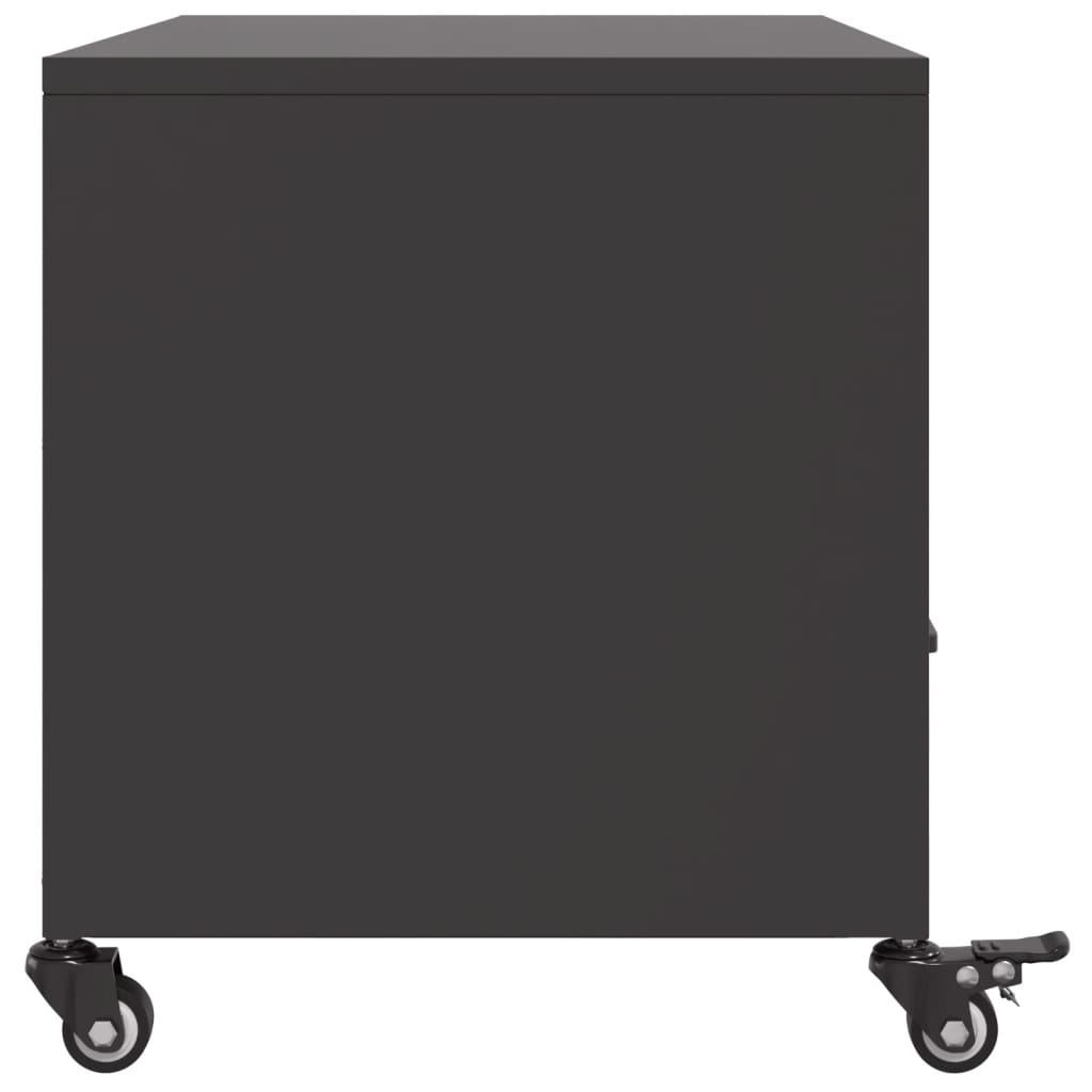 TV-skab Sort 68x39x43,5 cm Stål