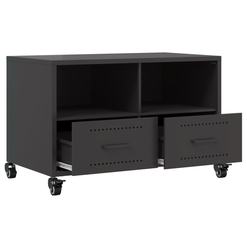 TV-skab Sort 68x39x43,5 cm Stål