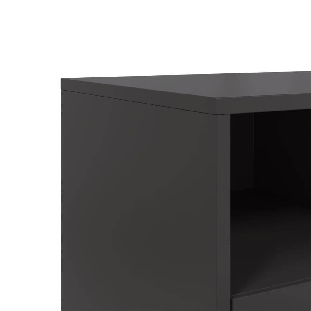 TV-skab Sort 68x39x43,5 cm Stål