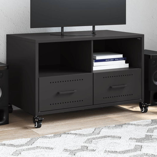 TV-skab Sort 68x39x43,5 cm Stål