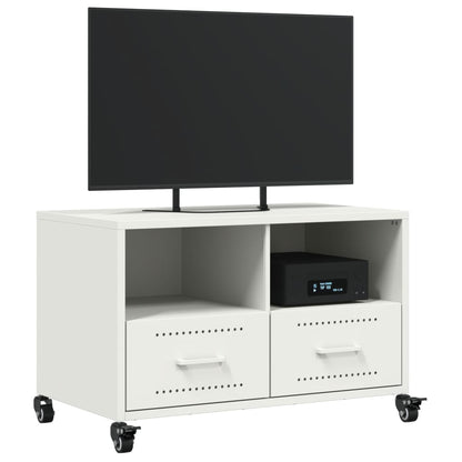 TV-Schrank Weiß 68x39x43,5 cm Stahl