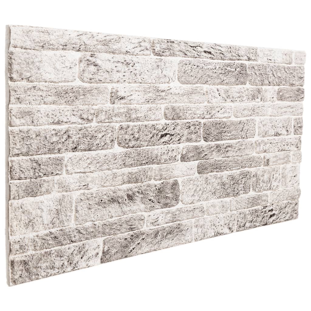 3D vægpaneler 10 stk Lysegrå 100x50 cm EPS