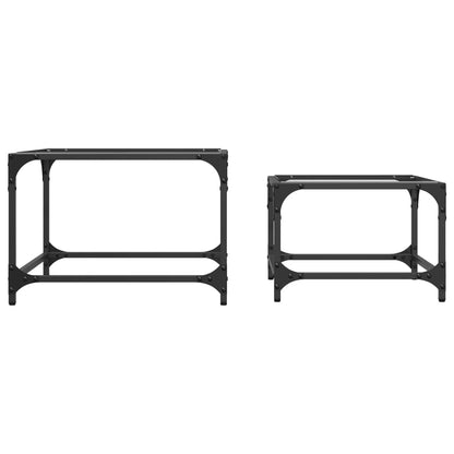 Redeborde 2 stk med glasplade Transparent Stål