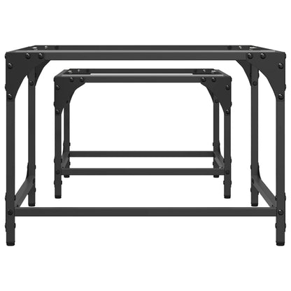 Redeborde 2 stk med glasplade Transparent Stål