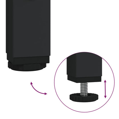 Redeborde 2 stk med glasplade Transparent Stål