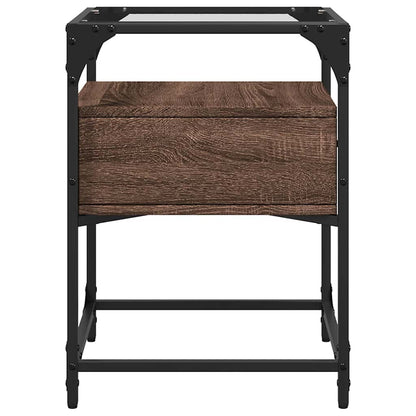 Nachttische 2 Stk. Braun Eichen-Optik 40x40x55 cm Holzwerkstoff