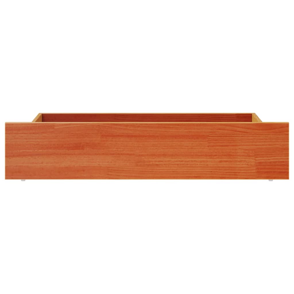 Bettschubladen 4 Stk. Wachsbraun Massivholz Kiefer