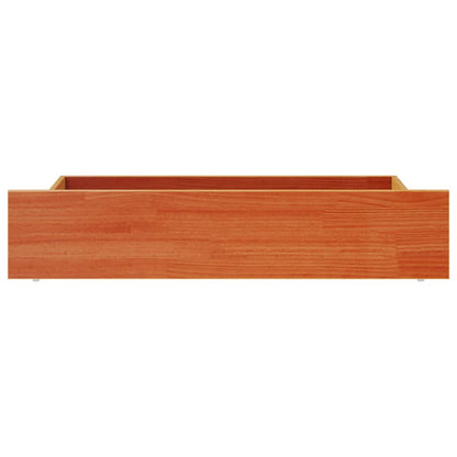 Bettschubladen 4 Stk. Wachsbraun Massivholz Kiefer