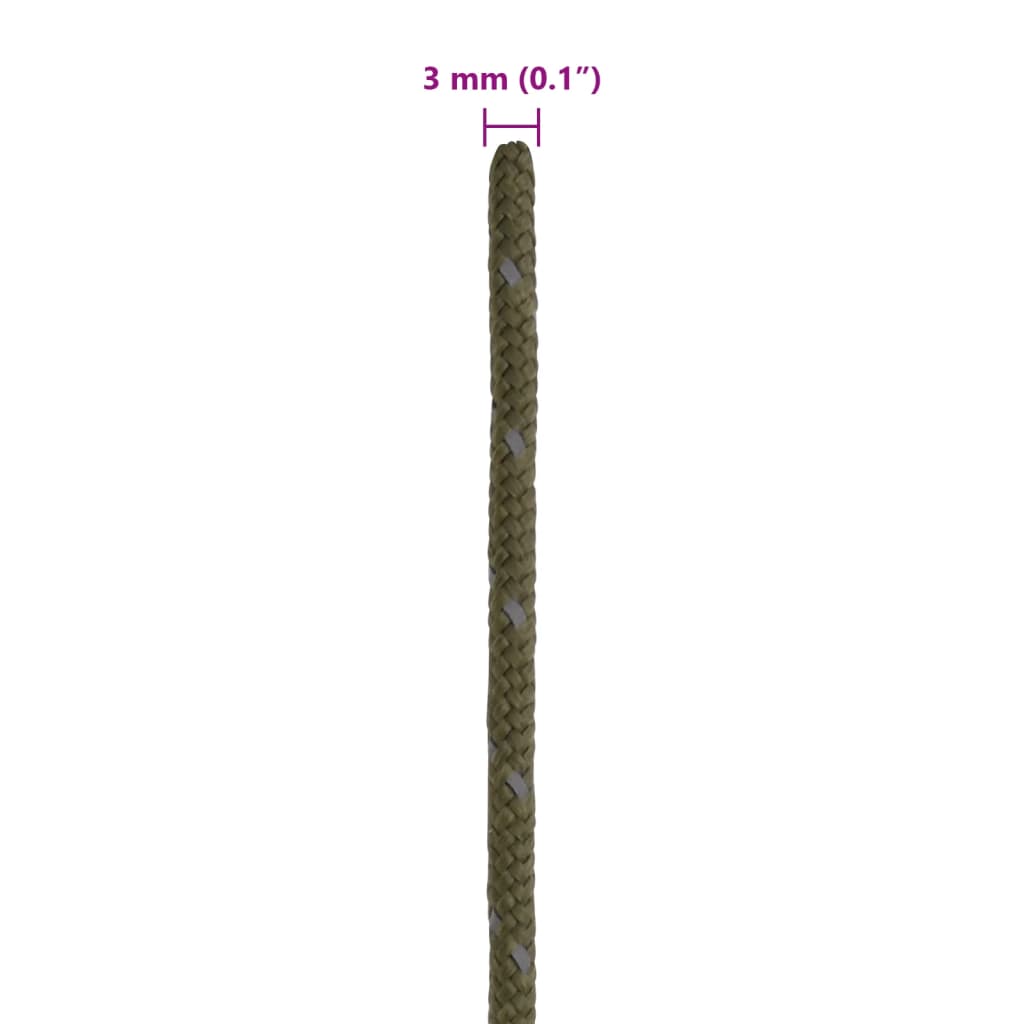 Teltreb Reflekterende med rebstrammere 50 m 3 mm