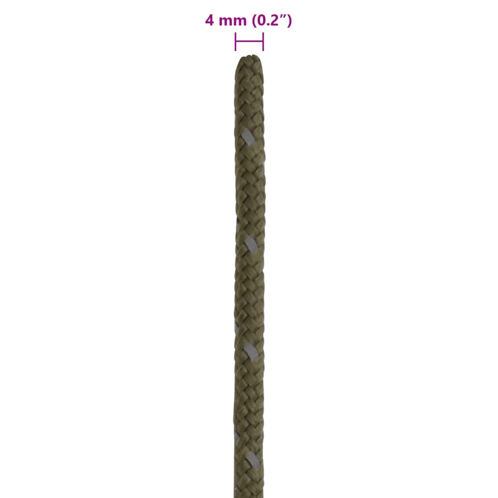 Teltreb reflekterende med rebstrammere 50 m 4 mm