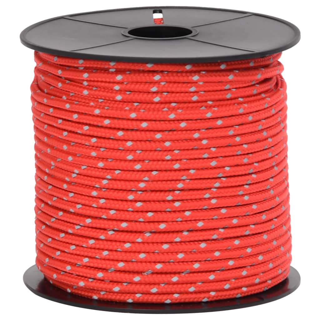 Teltreb reflekterende med rebstrammere 50 m 4 mm