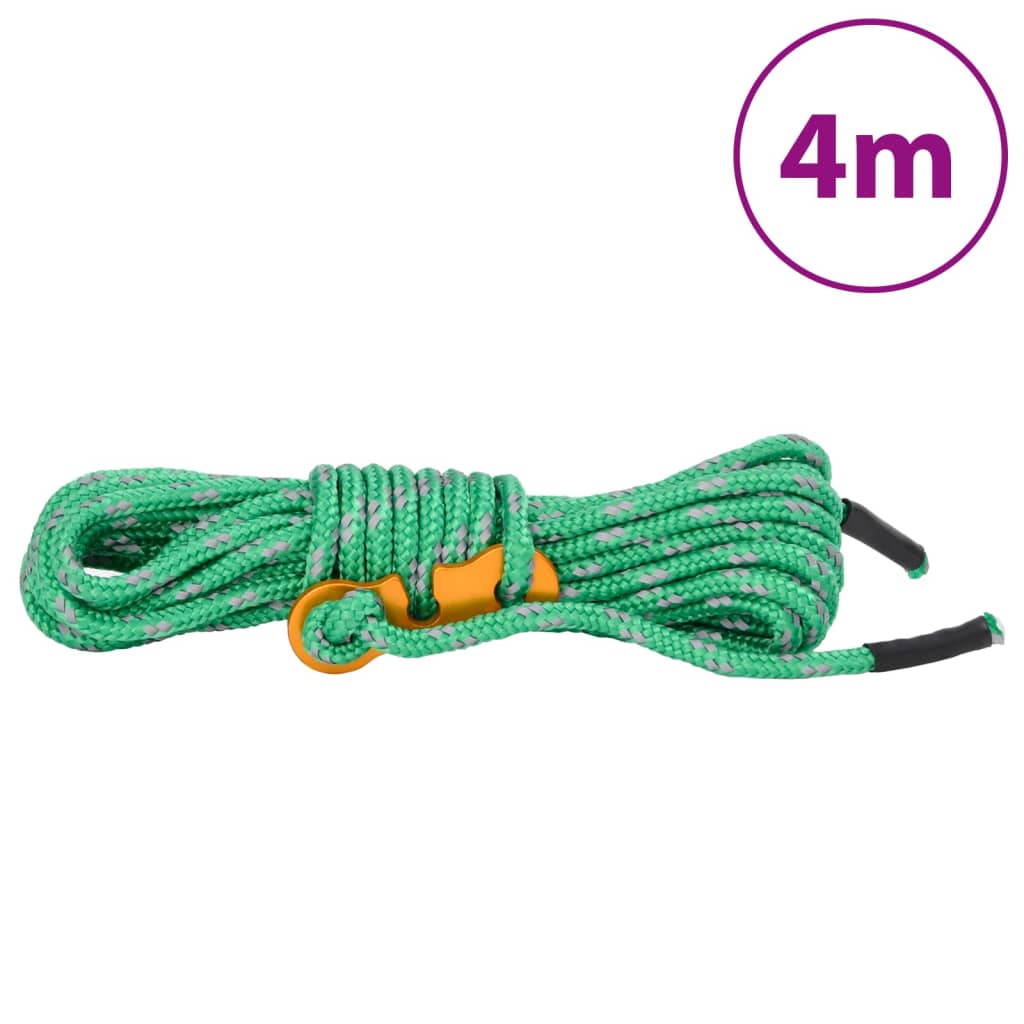Teltreb med rebstrammere 8 stk. Reflekterende 4 m 4 mm