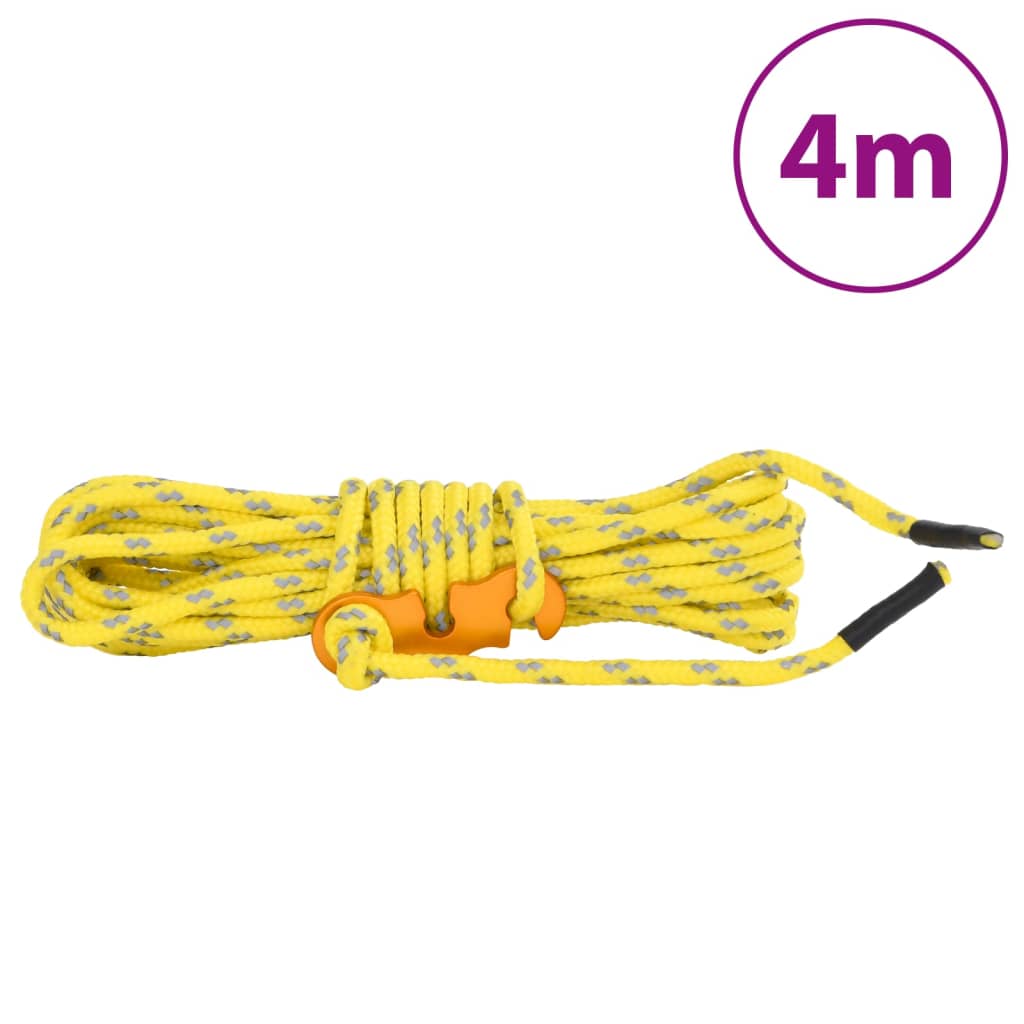 Teltreb med rebstrammere 8 stk. Reflekterende 4 m 4 mm