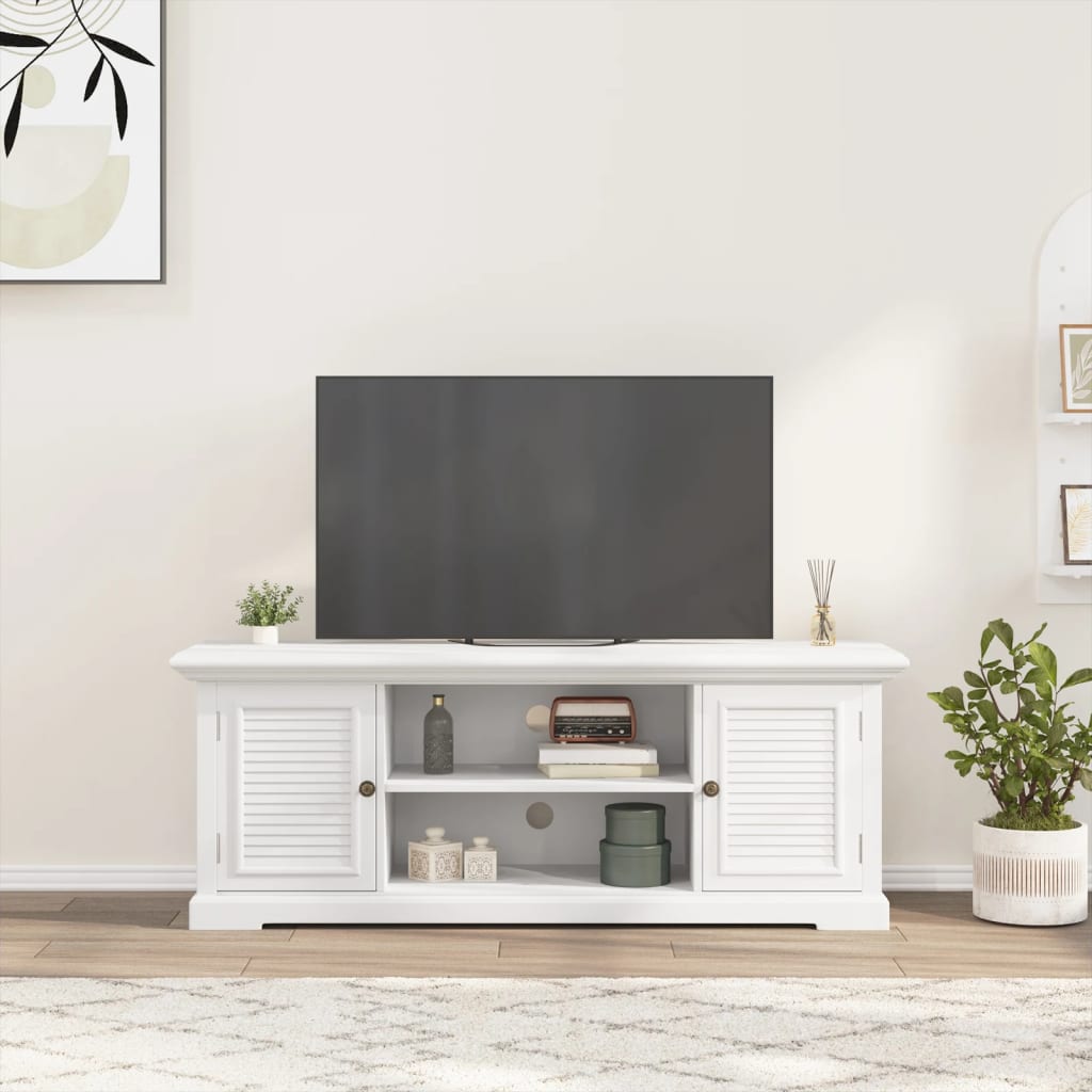 TV-skab Hvid 110x30x41 cm Træ Materiale