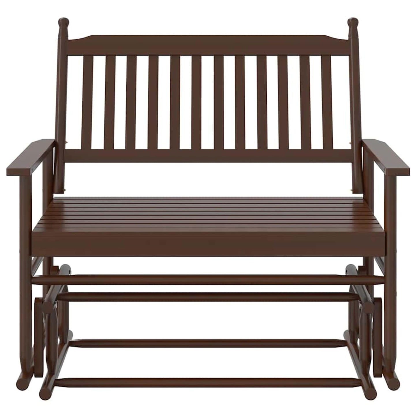 Schaukelbank Braun 118x70x104,5 cm Massivholz Pappel