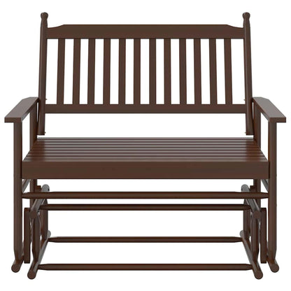 Schaukelbank Braun 118x70x104,5 cm Massivholz Pappel