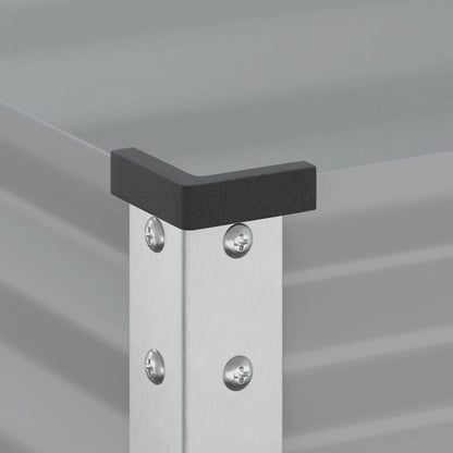 Pflanzkübel Grau 100x45x90 cm Stahl