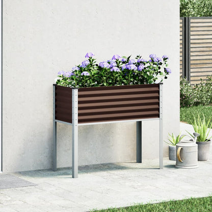 Pflanzkübel Braun 100x45x90 cm Stahl