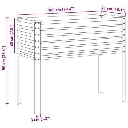 Pflanzkübel Braun 100x45x90 cm Stahl