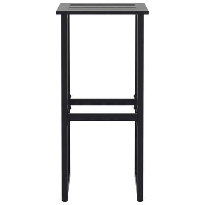 Barhocker 2 Stk. Schwarz 38x38x80 cm Pulverbeschichteter Stahl