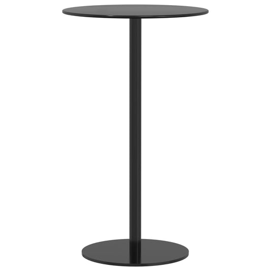 Gartentisch Rund Schwarz Ø60x105 cm Stahl