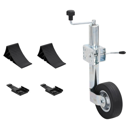 Stützrad 60 mm mit Klemme und Unterlegkeilen
