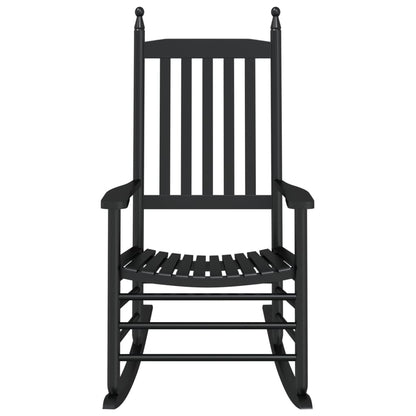 Schaukelstühle mit Gebogenen Sitzen 2 Stk. Schwarz Pappelholz