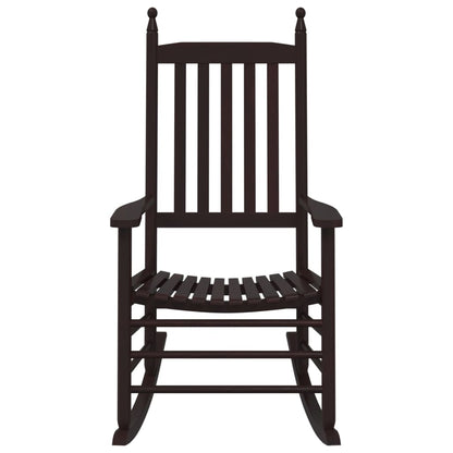 Schaukelstühle mit Gebogenen Sitzen 2 Stk. Braun Pappelholz