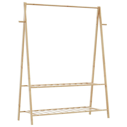 Kleiderständer mit Ablagen 132x45,5x150,5 cm Bambus