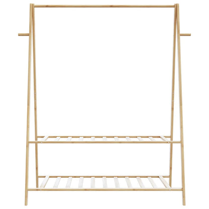 Kleiderständer mit Ablagen 132x45,5x150,5 cm Bambus