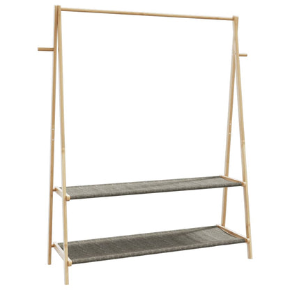 Kleiderständer mit Ablagen 132x45,5x150,5 cm Bambus