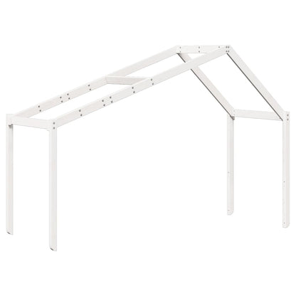 Dach für Kinderbett Weiß 213x95,5x144,5 cm Massivholz Kiefer