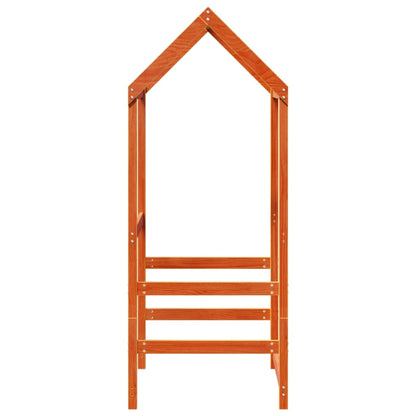 Dach für Kinderbett Wachsbraun 98x70x176,5 cm Massivholz Kiefer