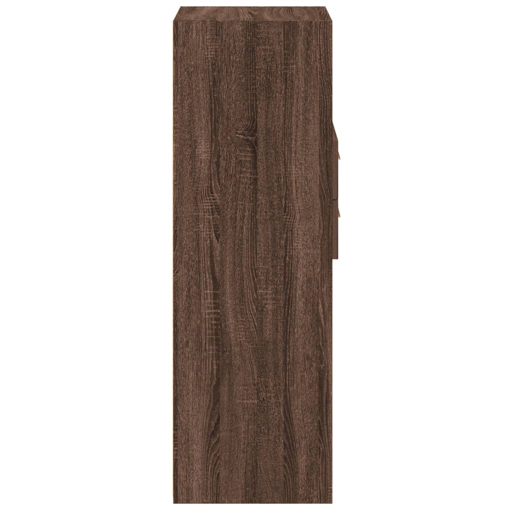Highboard Braun Eichen-Optik 40x42,5x124 cm Holzwerkstoff