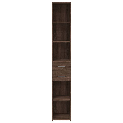 Highboard Braun Eichen-Optik 30x42,5x185 cm Holzwerkstoff