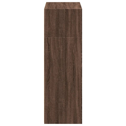 Highboard Braun Eichen-Optik 70x41x124 cm Holzwerkstoff