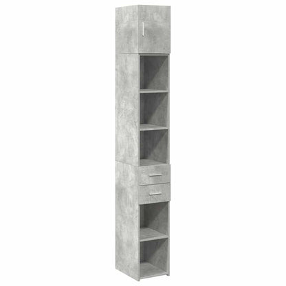 Hochschrank Schmal Betongrau 30x42,5x225 cm Holzwerkstoff