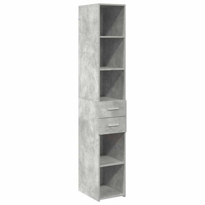 Hochschrank Schmal Betongrau 30x42,5x225 cm Holzwerkstoff