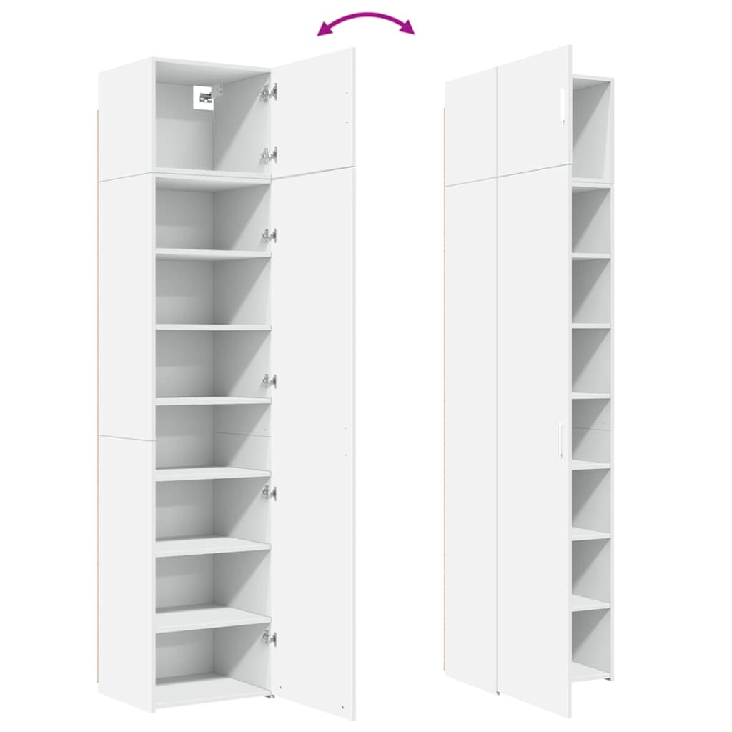 Hochschrank Schmal Weiß 50x42,5x225 cm Holzwerkstoff