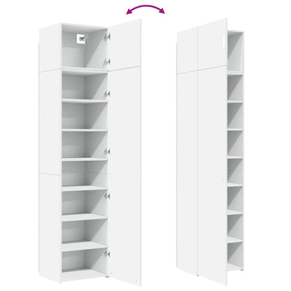 Hochschrank Schmal Weiß 50x42,5x225 cm Holzwerkstoff