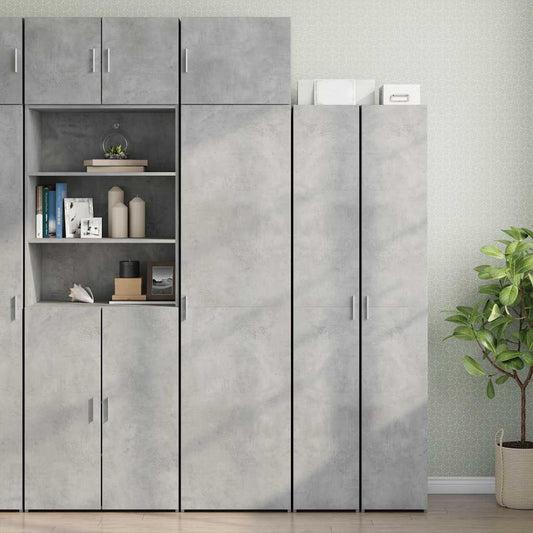 Hochschrank Schmal Betongrau 50x42,5x225 cm Holzwerkstoff