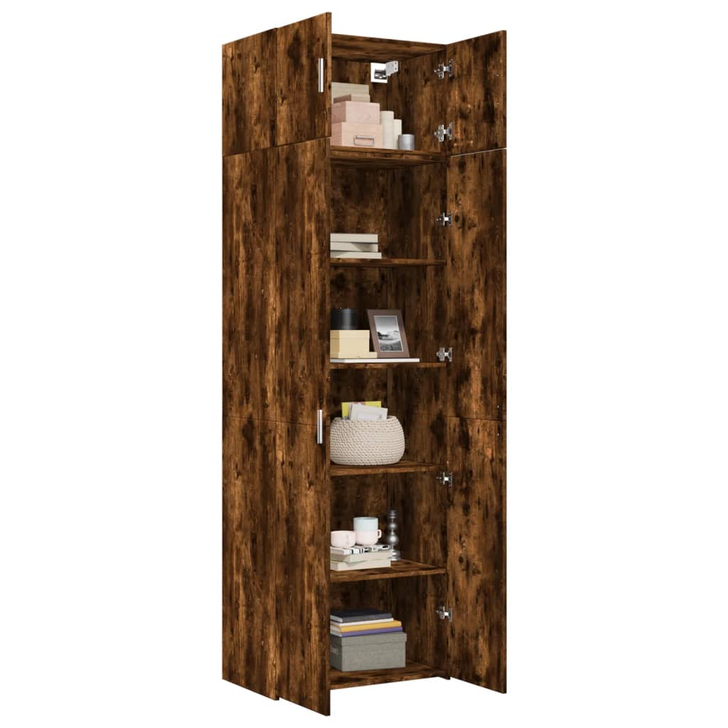Hochschrank Räuchereiche 70x42,5x225 cm Holzwerkstoff