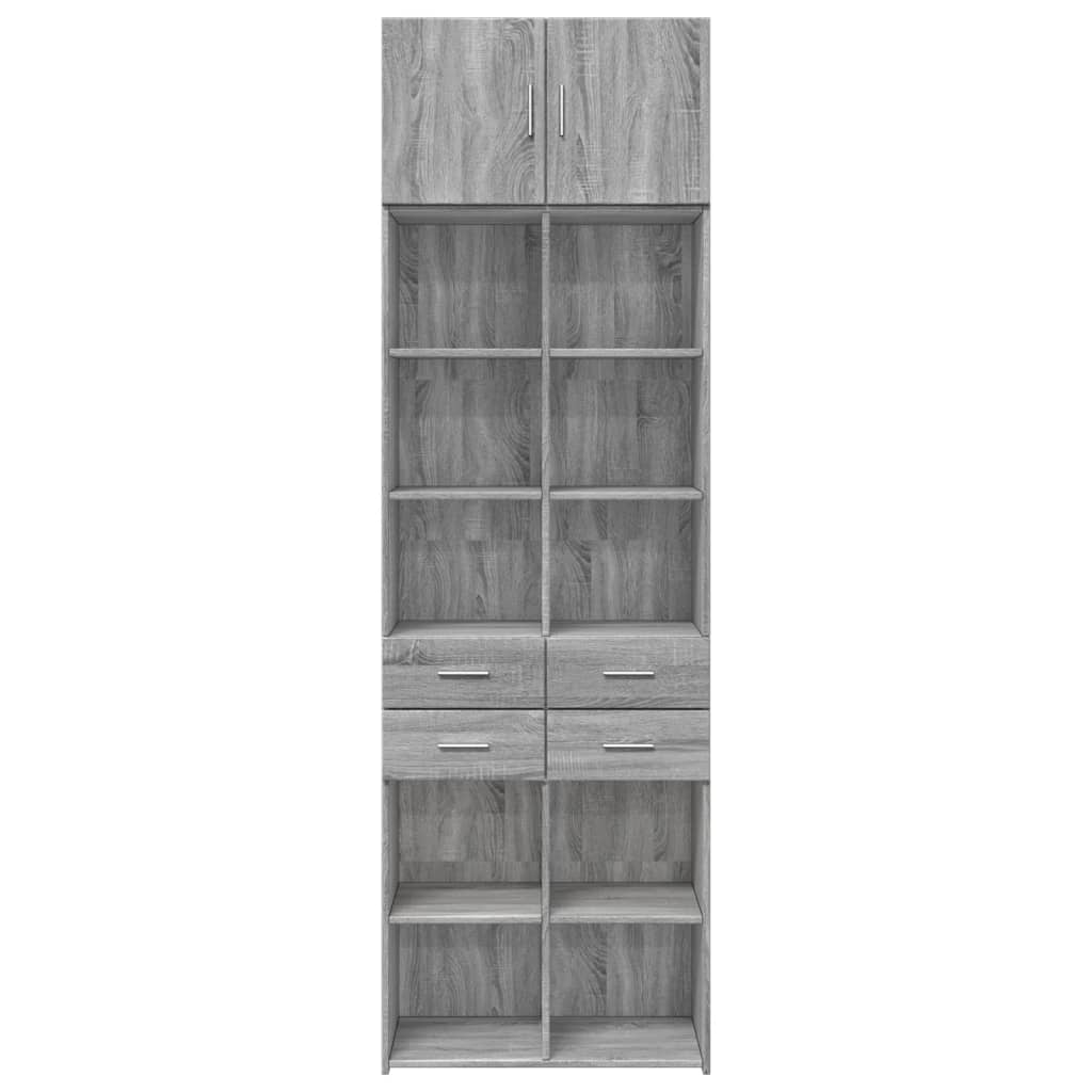 Hochschrank Grau Sonoma 70x42,5x225 cm Holzwerkstoff