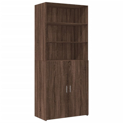 Highboard Brown Oak Look 80x42,5x249 cm Træmateriale