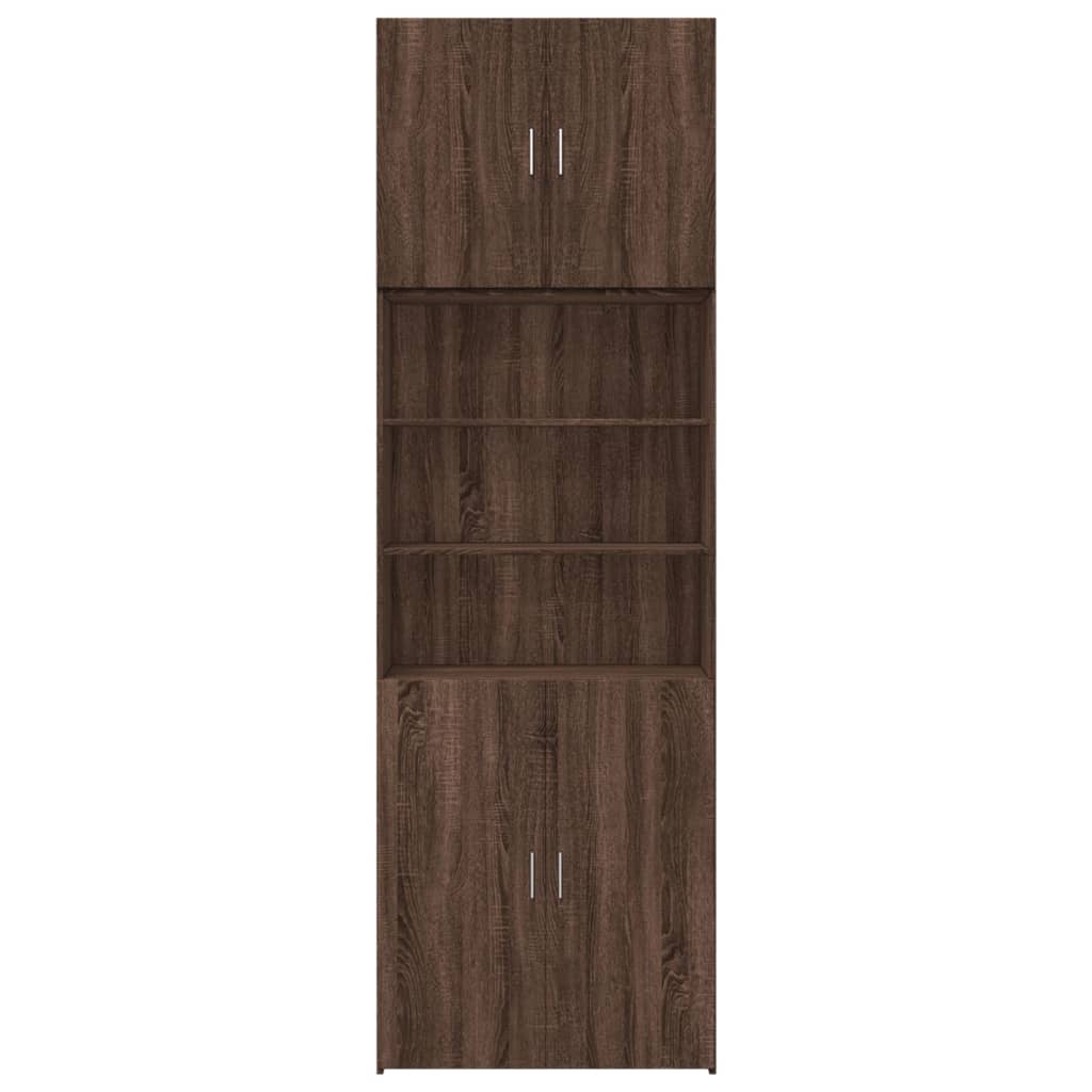 Highboard Brown Oak Look 80x42,5x249 cm Træmateriale