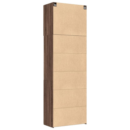 Highboard Brown Oak Look 80x42,5x249 cm Træmateriale