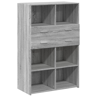 Highboard Grå Sonoma 80x42,5x124 cm træmateriale