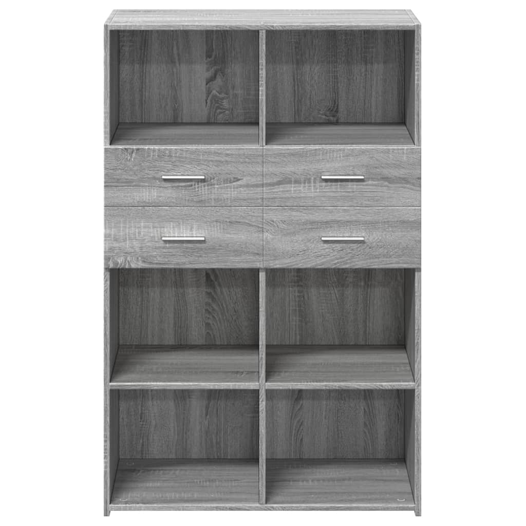 Highboard Grå Sonoma 80x42,5x124 cm træmateriale