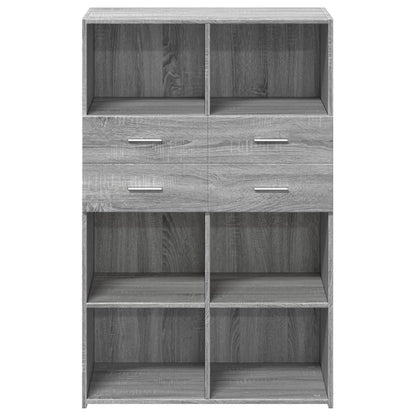 Highboard Grå Sonoma 80x42,5x124 cm træmateriale